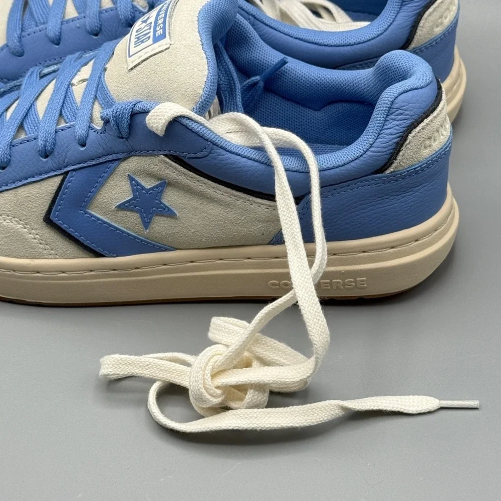 Converse Men's 9 Sneakers Leather Blue Pro Blaze Streetwear A14245C Women's 10.5